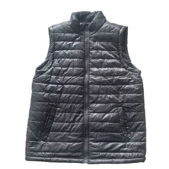 Jackson Hole Men’s Slate Gray Puffer Packable Quilted Vest Sz Large Outerwear - Picture 1 of 4